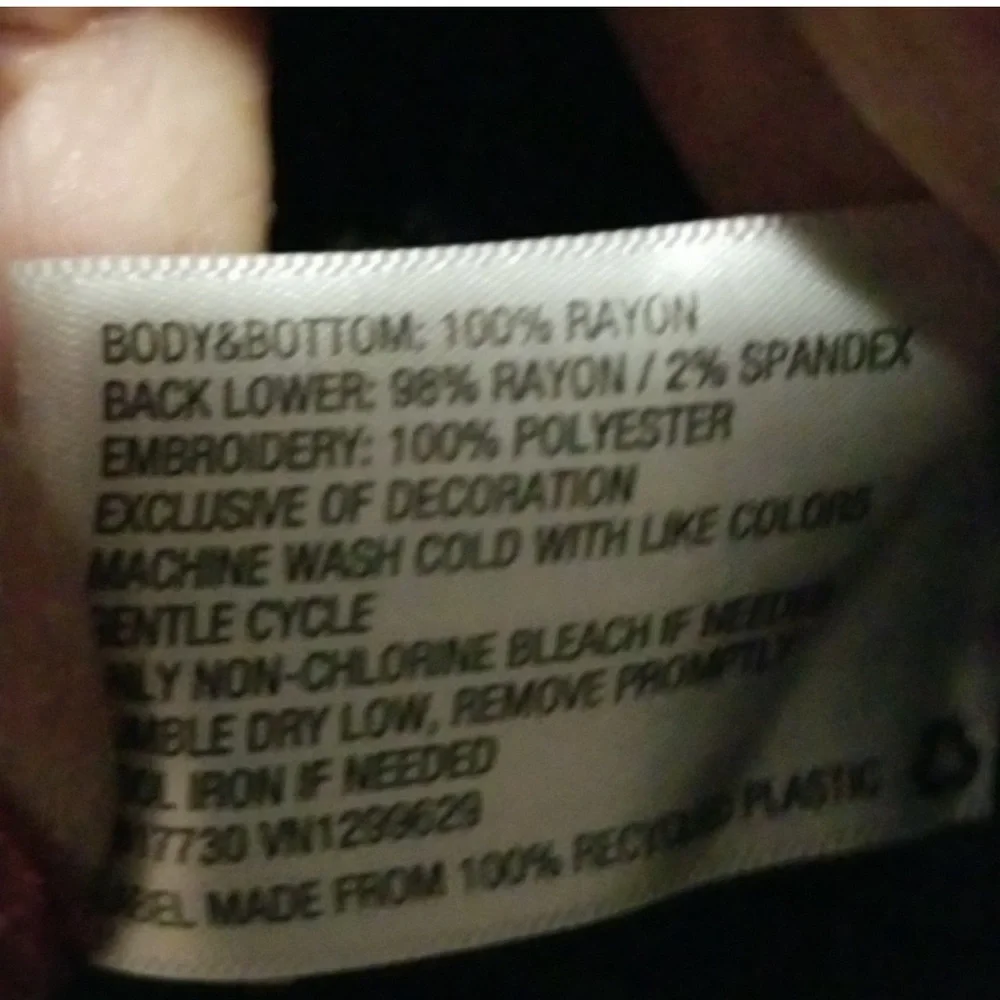 Knox Rose Black Top w/Floral Embroidery - Picture 6 of 7